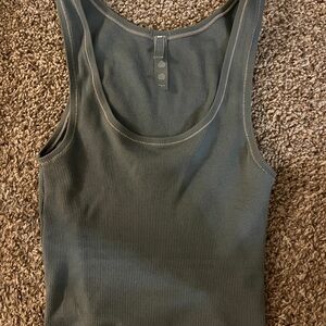 Women's Ribbed Tank Top - Green